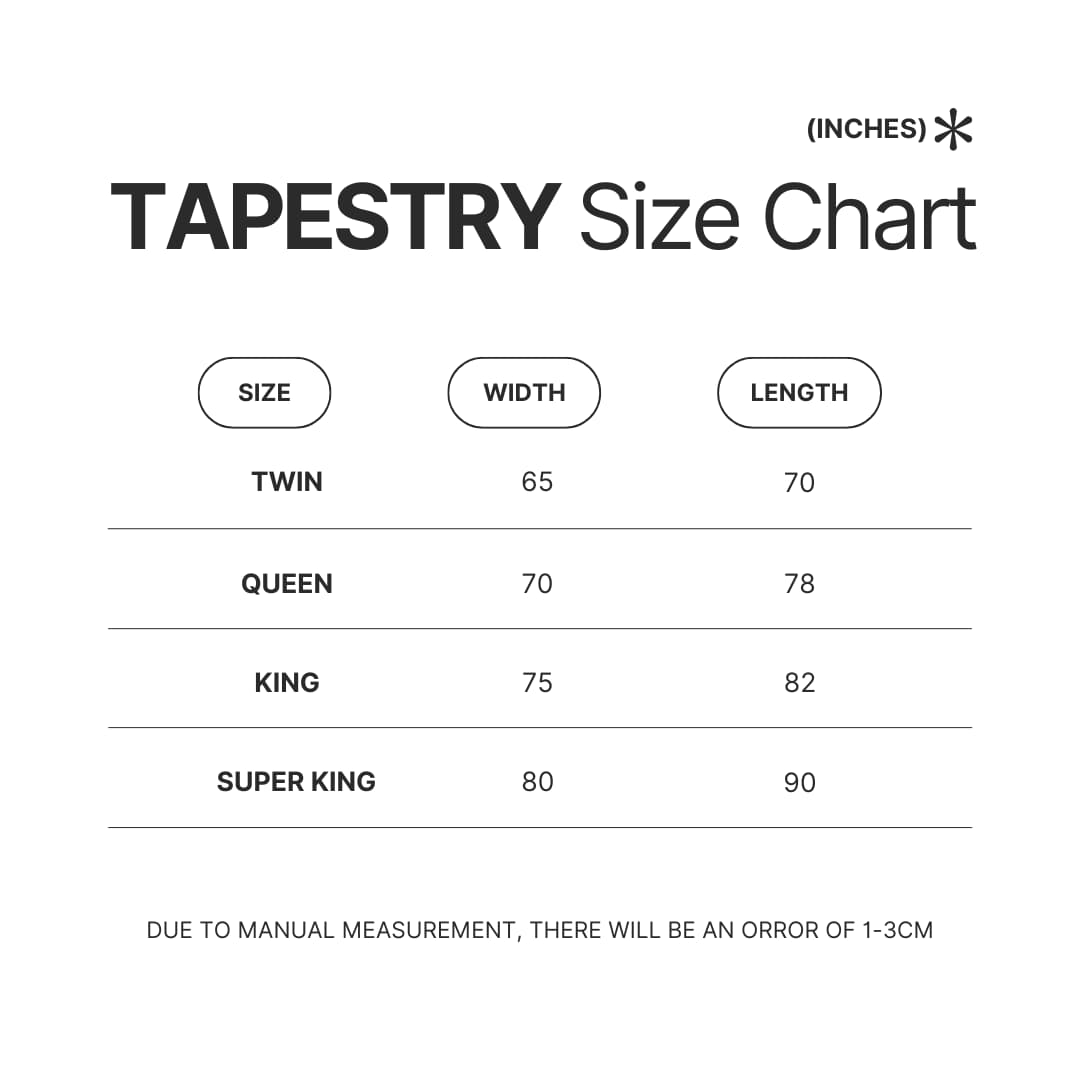 Tapestry Size Chart - Boruto Store