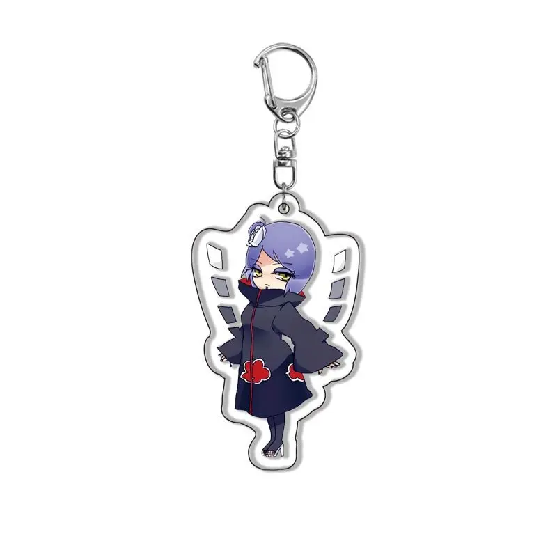 kf S7a591cba9f9e4aa29714d9a5988bb5f0a Anime NARUTO Akatsuki Red Cloud Pain Hoshigaki Kisame Kakuzu Sasori Zetsu Hidan Cosplay Acrylic Key Chain - Boruto Store