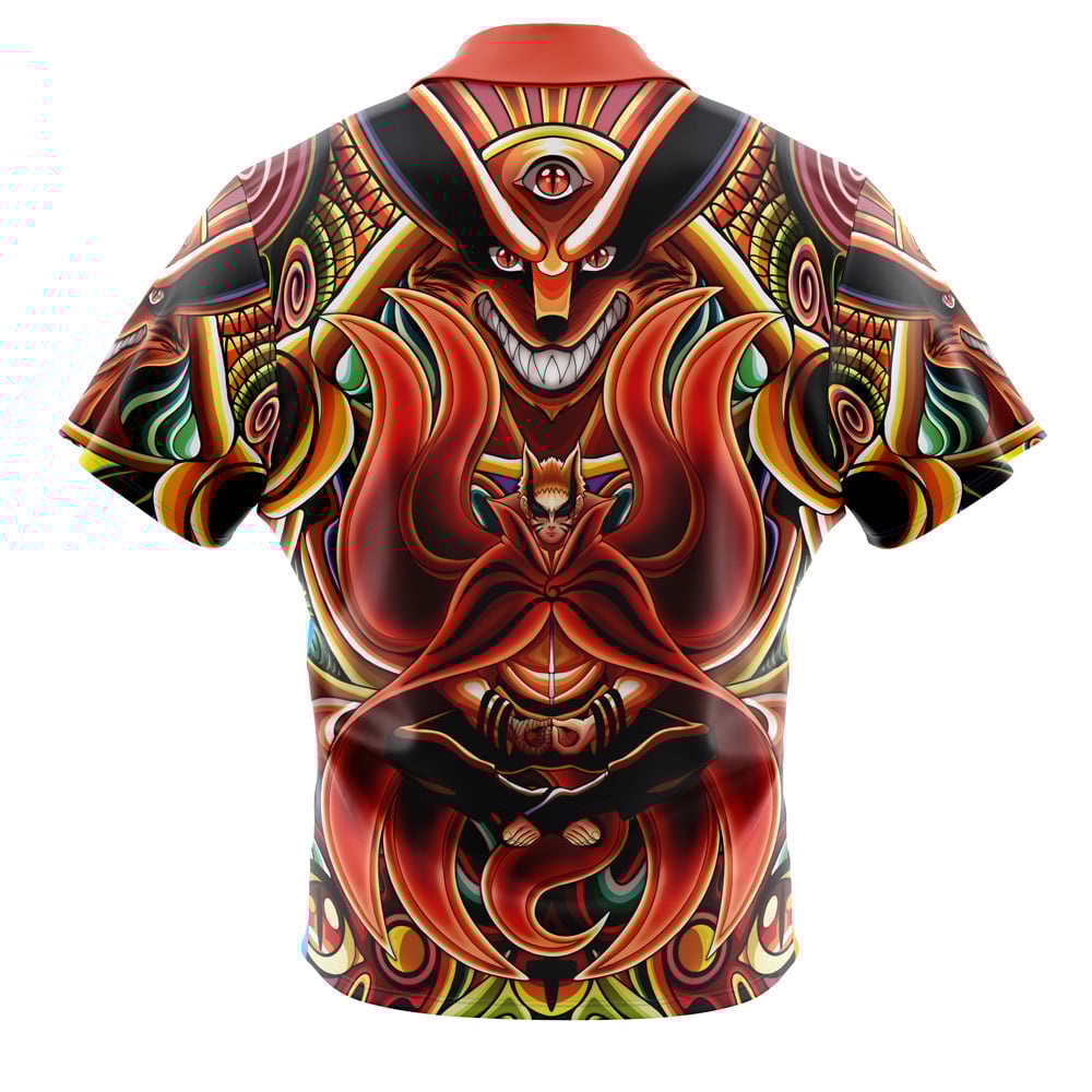 trippy uzumaki shippuden baryon mode boruto button up hawaiian shirt - Boruto Store