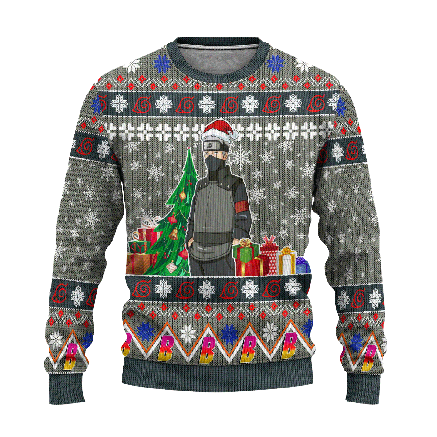 kakashi hatake anime ugly christmas sweater custom boruto xmas gift uk6i6 - Boruto Store