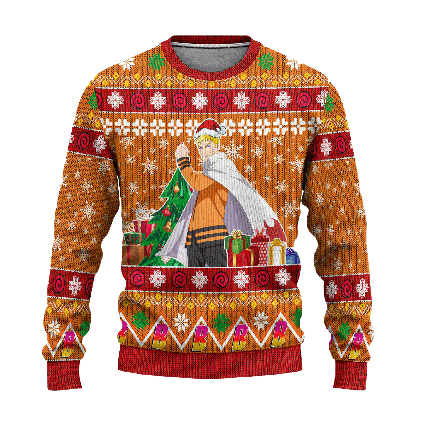 naruto uzumaki anime ugly christmas sweater custom boruto xmas gift - Boruto Store